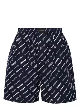 Balenciaga шорты с логотипом, синий