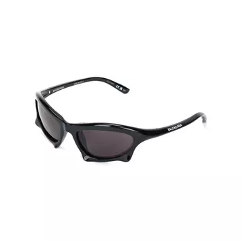 Balenciaga Солнцезащитные очки Bat Rectangle, черные