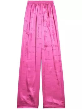 Balenciaga спортивные брюки Paris широкого кроя, розовый
