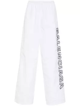 Balenciaga спортивные брюки с вышитым логотипом, белый