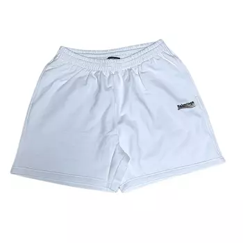 Balenciaga SS22 Повседневные шорты классического кроя унисекс белого цвета