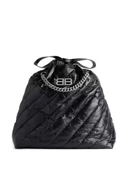 Balenciaga стеганая сумка на плечо Crush среднего размера, черный