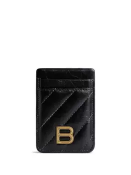 Balenciaga стеганый картхолдер Crush, черный
