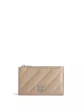 Balenciaga стеганый картхолдер Crush, нейтральный цвет