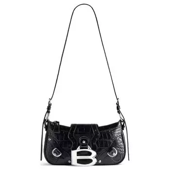 Balenciaga Сумка через плечо Esse из телячьей кожи, женская, черная