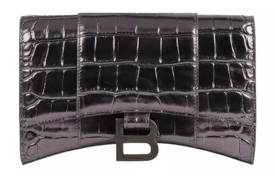 Balenciaga Сумка через плечо из коровьей кожи, женская, черная, насыщенного серебристого цвета
