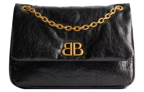 Balenciaga Сумка через плечо из мелкозернистой коровьей кожи, мини, женская, черная