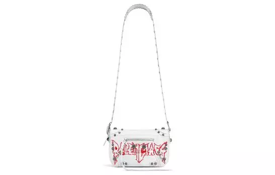 Balenciaga Сумка через плечо Le Cagole из овчины, очень маленькая, мужская, белая