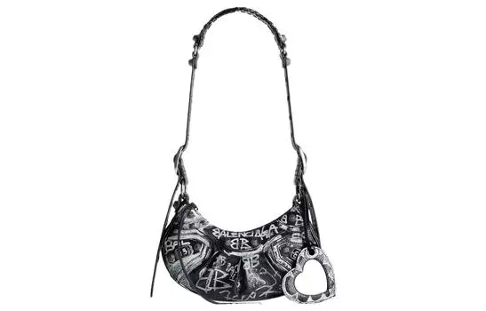 Balenciaga Сумка через плечо Le Cagole Xs Black/White Graffiti