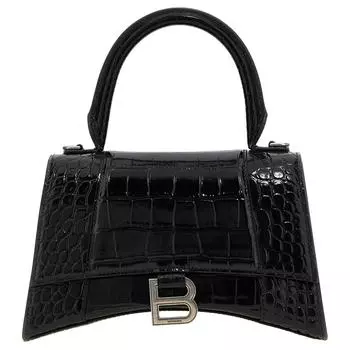 Balenciaga Сумка через плечо «песочные часы» с ручкой сверху, женская, черная