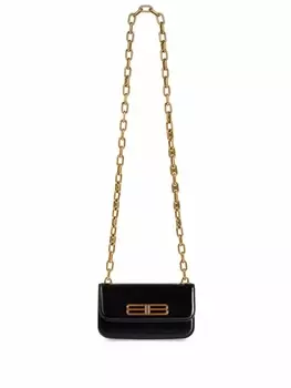 Balenciaga сумка через плечо XS Gossip с ремнем-цепочкой, черный
