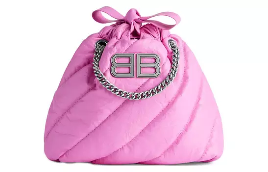 Balenciaga Сумка CRUSH из коровьей кожи, через плечо, очень маленькая, женская, розовая