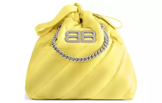 Balenciaga Сумка CRUSH из телячьей кожи, через плечо, очень маленькая, женская, желтая