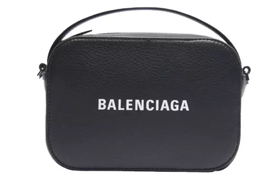 Balenciaga Сумка для фотоаппарата из гладкой телячьей кожи, переносная, через плечо, женская, черная
