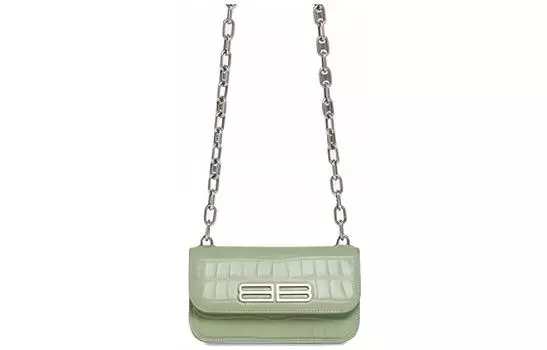 Balenciaga Сумка из коровьей кожи, сумка через плечо, женская, светло-зеленая