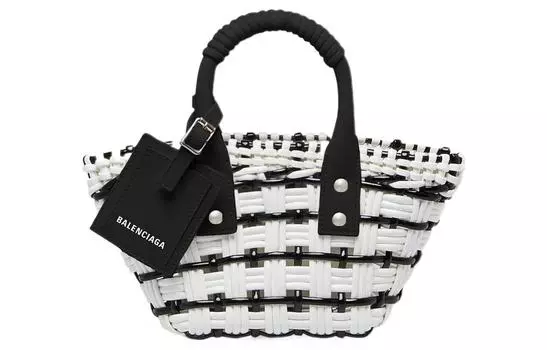 Balenciaga Сумка из коровьей кожи, сумка через плечо, женская, черно-белая