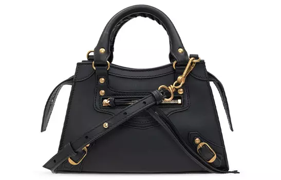 Balenciaga Сумка-клатч из телячьей кожи через плечо, мини, женская, черная