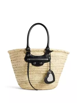 Balenciaga сумка-корзина Le Cagole среднего размера, нейтральный цвет