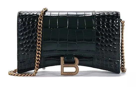 Balenciaga Сумка-кошелек из коровьей кожи, женская, зеленая, на плечо, через плечо