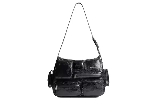 Balenciaga Сумка-мессенджер Arena из овчины Superbusy, ручная сумка, мужская, черная