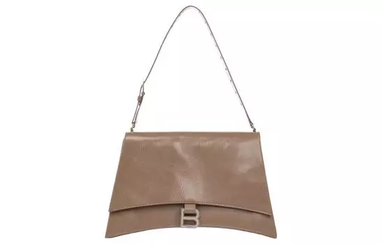 Balenciaga Сумка-мессенджер CRUSH из телячьей кожи, среднего размера, женская, коричневого цвета