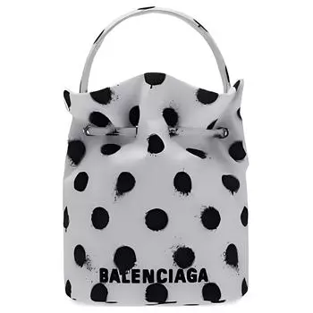 Balenciaga Сумка-мессенджер из полиамида, женская, белая и черная