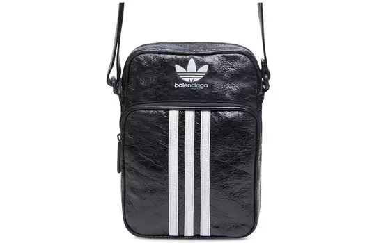 Balenciaga Сумка-мессенджер X Adidas Small Crossbody, черная/белая