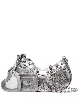 Сумка на плечо Balenciaga Le Cagole XS, серебристый