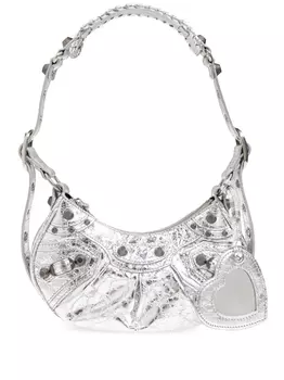 Сумка на плечо Balenciaga Le Cagole XS, серебристый