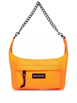 Balenciaga сумка на плечо Raver с нашивкой-логотипом, оранжевый