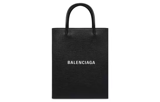 Balenciaga Сумка-шоппер из коровьей кожи, квадратная, женская, черная