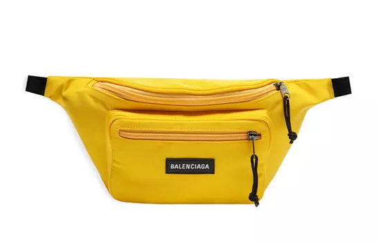 Balenciaga Сумка-слинг из нейлоновой ткани, поясная сумка унисекс, желтая