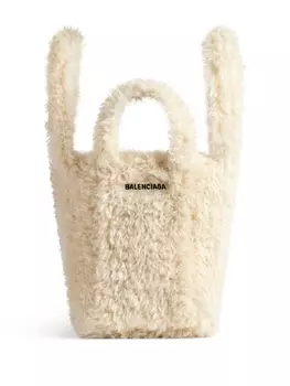 Balenciaga сумка-тоут Everyday 2.0 из искусственного меха, нейтральный цвет