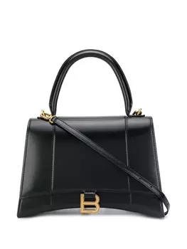 Сумка-тоут Balenciaga Hourglass среднего размера, черный