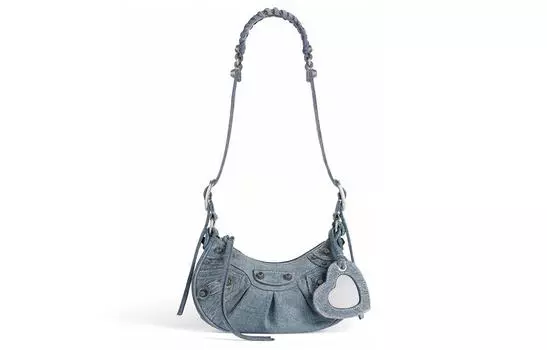 Balenciaga Сумка-тоут Le Cagole Denim, мини, женская, синяя