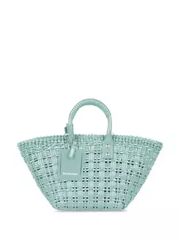 Balenciaga сумка-тоут XS Bistro Basket, зеленый