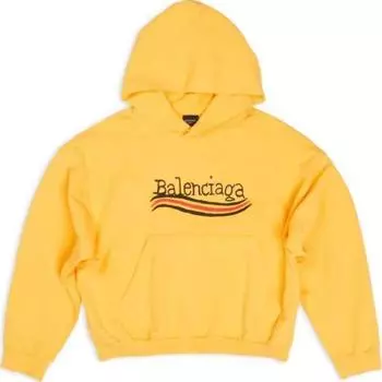 Balenciaga Толстовка FW24, стандартный крой, унисекс, желтая