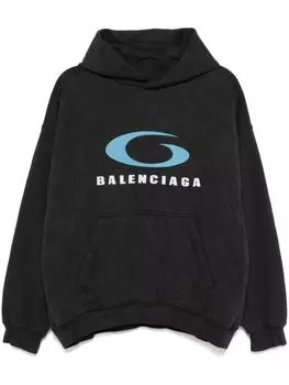 Balenciaga толстовка с капюшоном Loop Sports Icon, черный