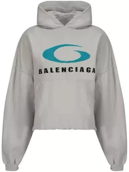 Balenciaga толстовка с капюшоном Loop Sports Icon, белый