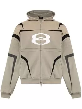 Balenciaga толстовка с капюшоном Unity Sports Icon на молнии с панелями, нейтральный цвет