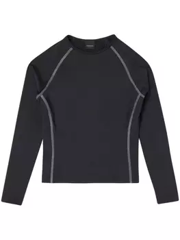 Balenciaga топ с длинными рукавами, черный