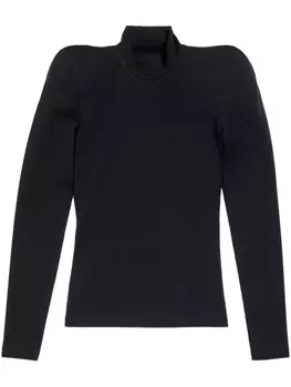 Balenciaga топ с высоким воротником, черный