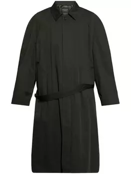 Balenciaga тренч с поясом, зеленый