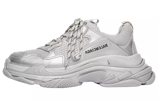 Кроссовки Balenciaga Triple S, серебряный