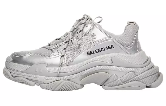Кроссовки Balenciaga Triple S, бежевый/серебристый