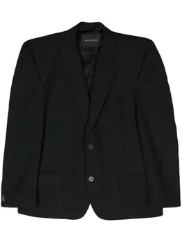 Balenciaga твиловый однобортный пиджак, черный