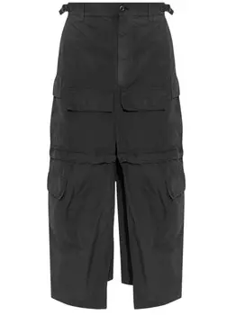 Balenciaga юбка карго макси из рипстопа, черный