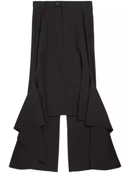 Balenciaga юбка миди Deconstructed Godet, черный