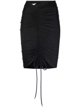 Balenciaga юбка мини со сборками, черный