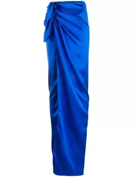 Balenciaga юбка с запахом и завязками, синий